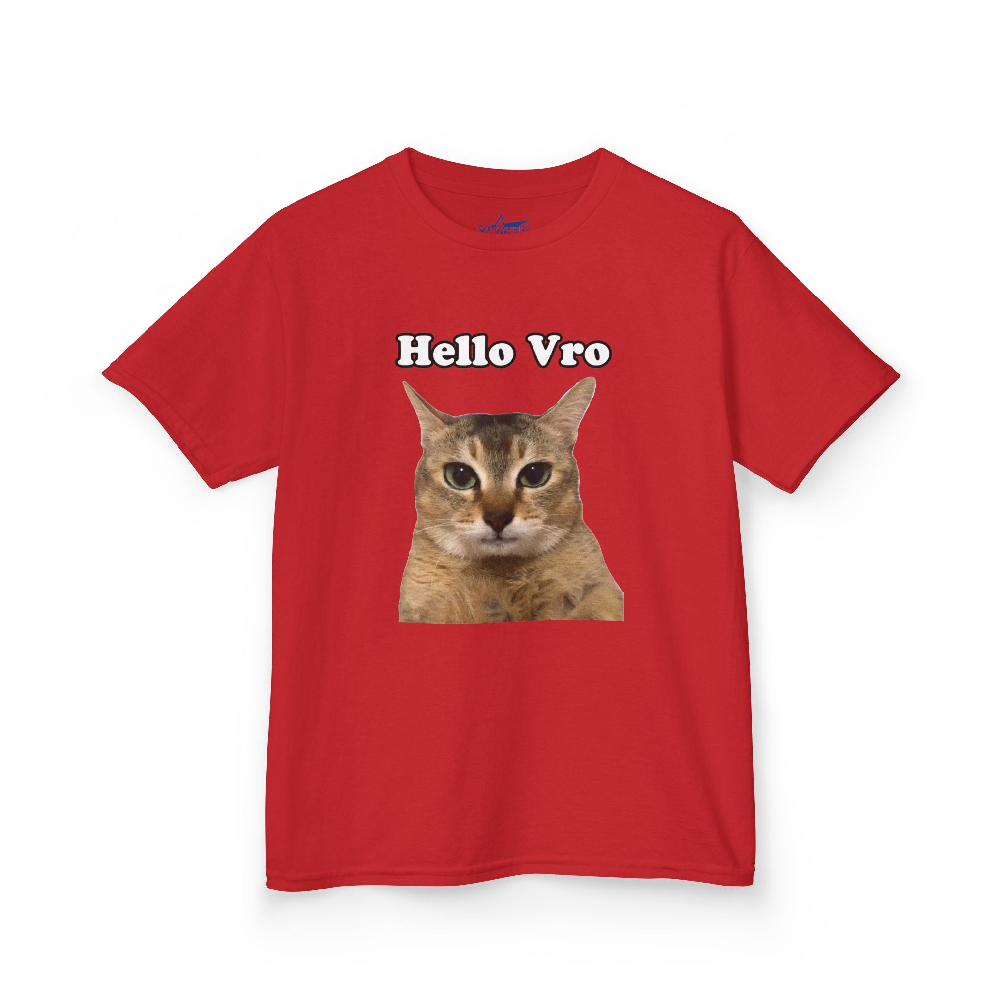 "Hello Vro" Mei Mei Cat Kids T‑Shirt