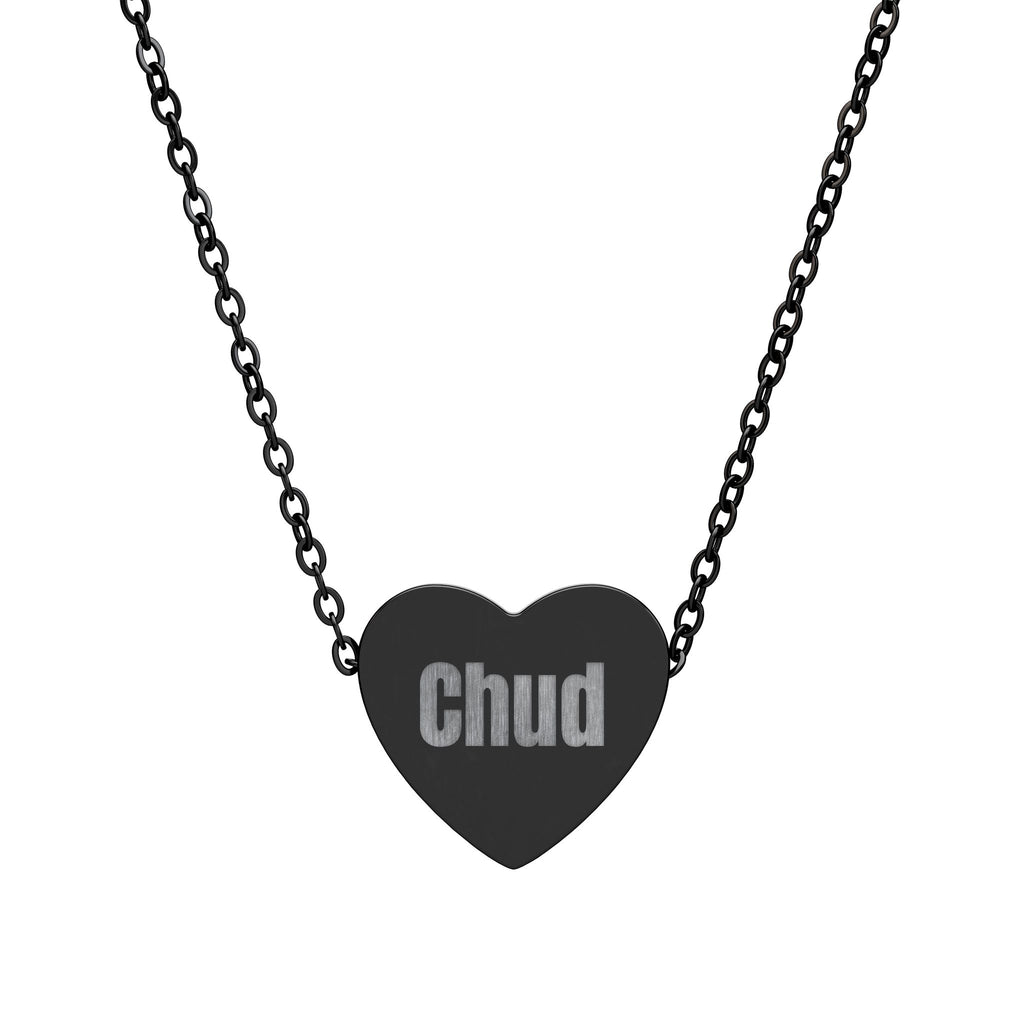 "Chud" Engraved Heart Necklace