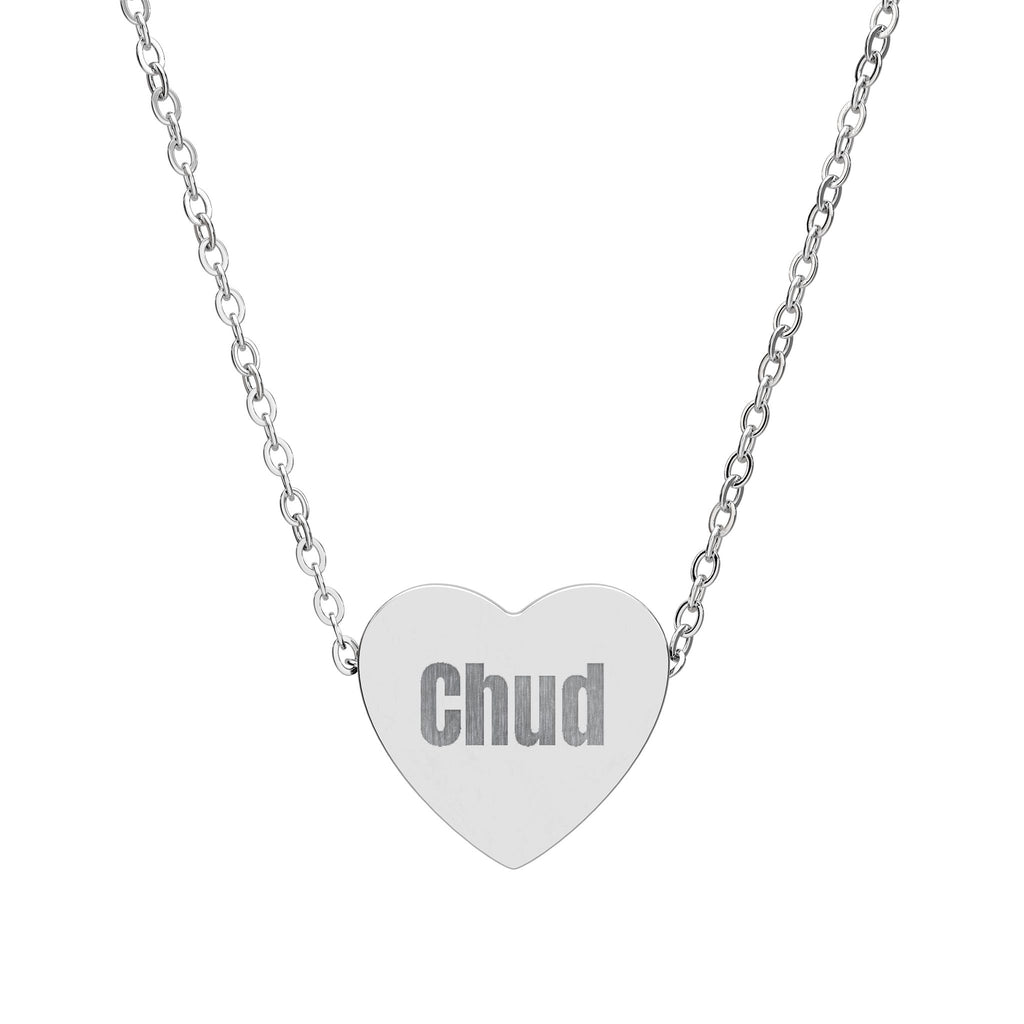 "Chud" Engraved Heart Necklace