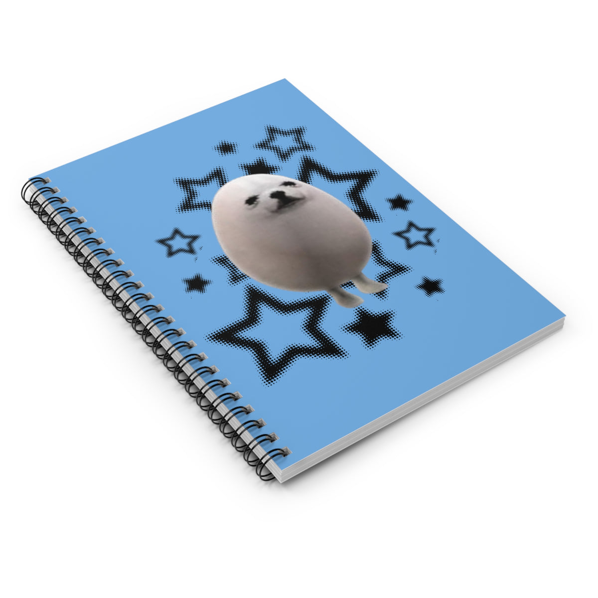 Egg Dog Y2K Stars Spiral Notebook