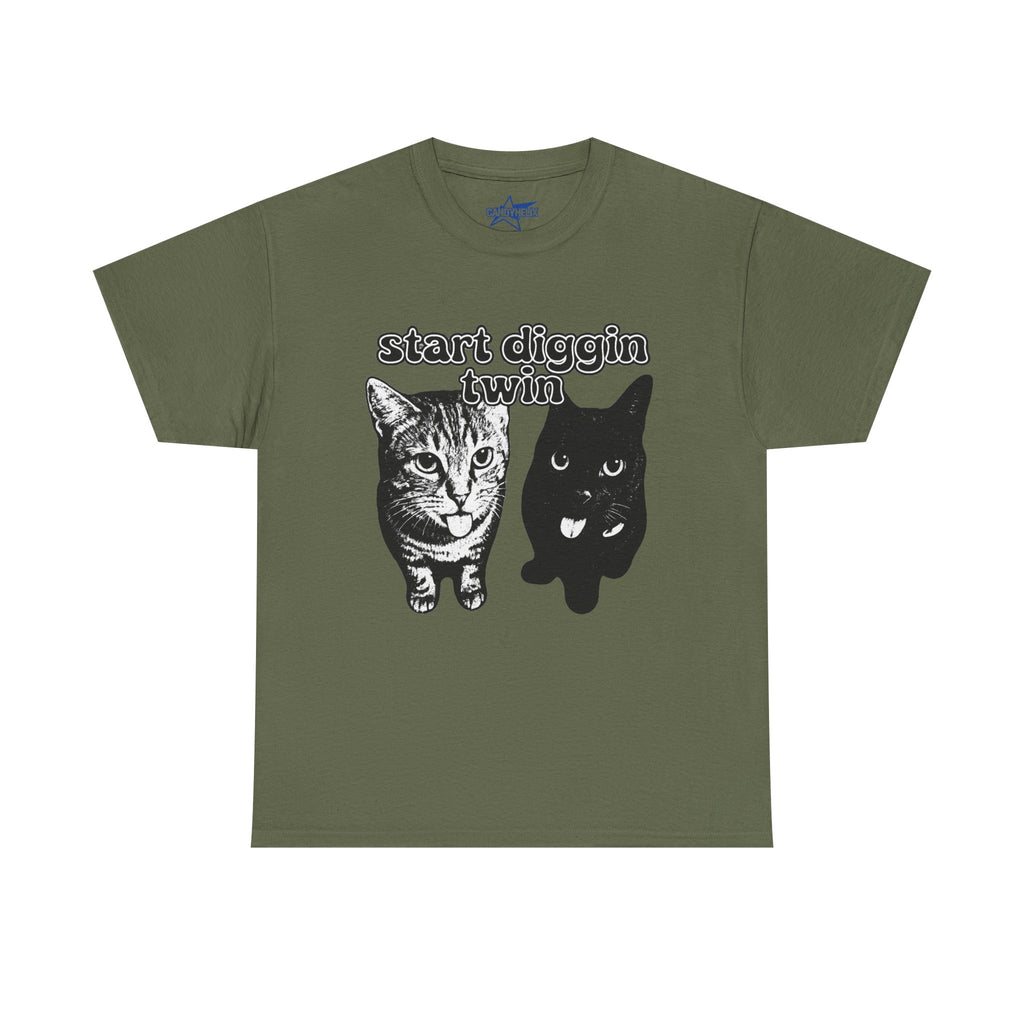 "Start Digging Twin" Cat T-Shirt