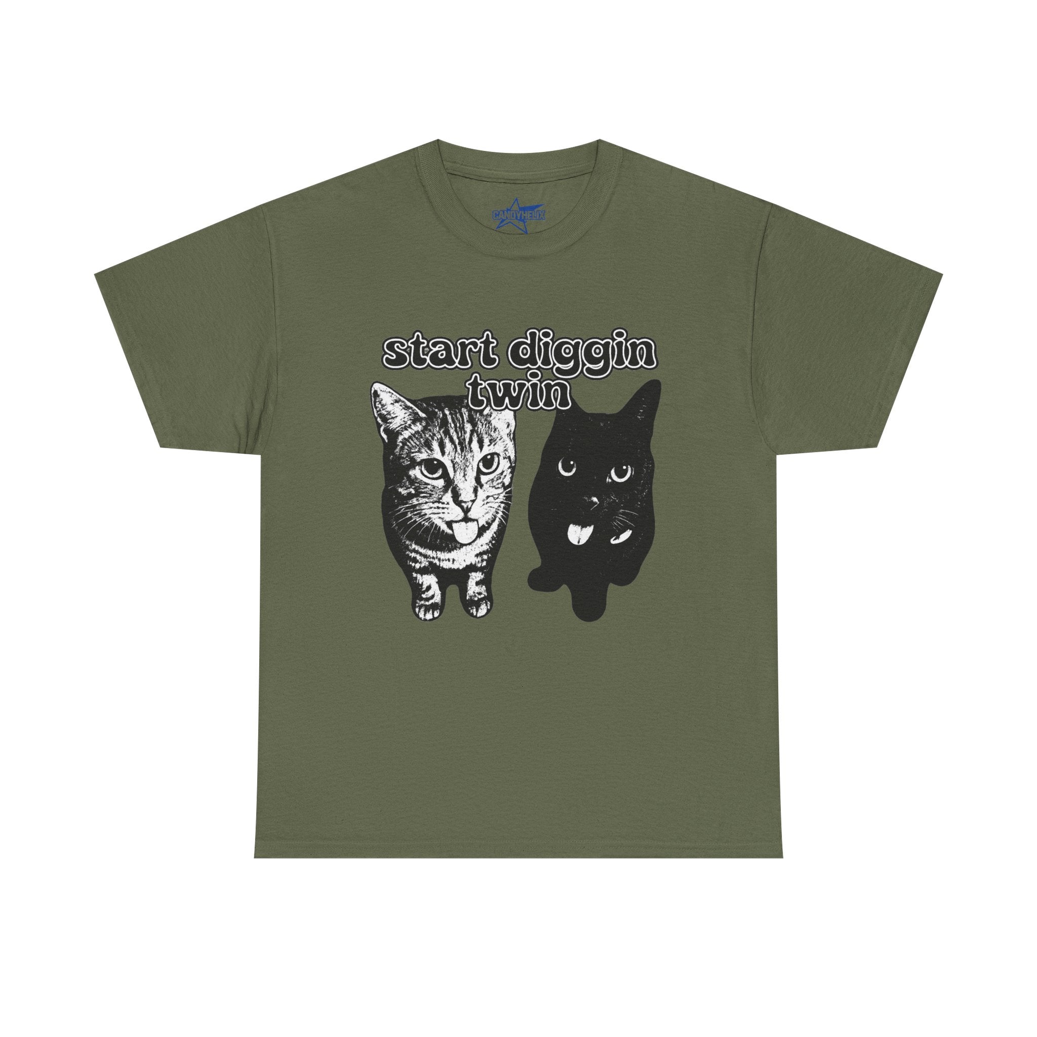 "Start Digging Twin" Cat T-Shirt