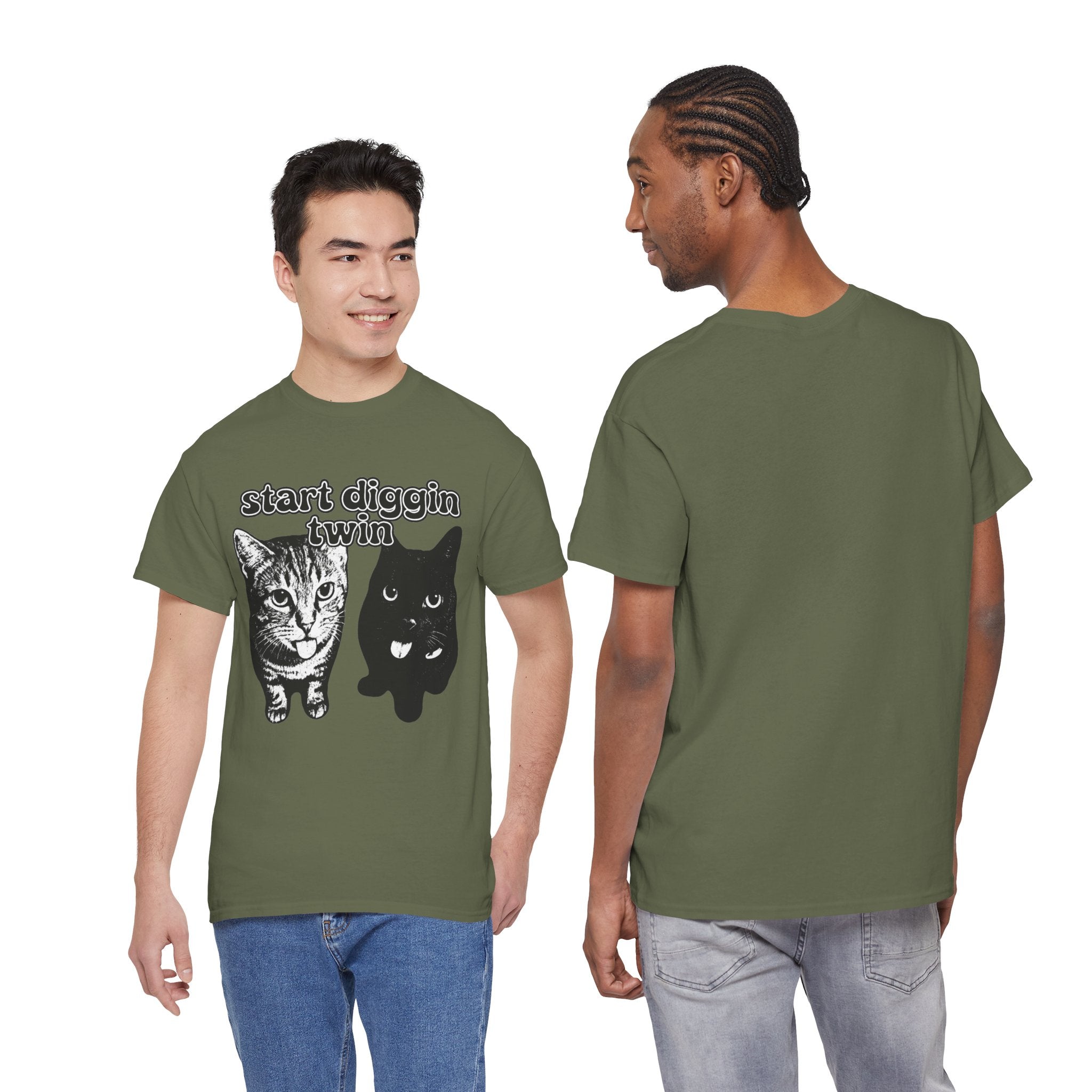 "Start Digging Twin" Cat T-Shirt