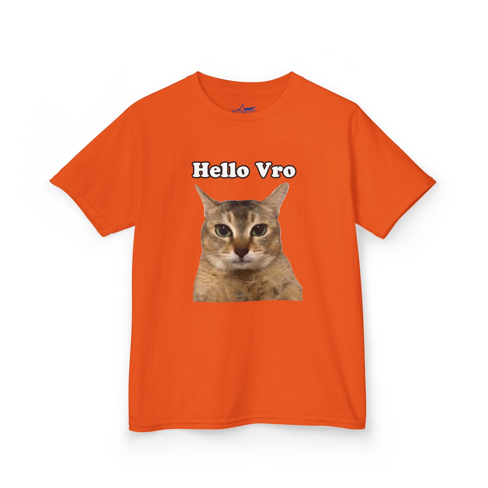 "Hello Vro" Mei Mei Cat Kids T‑Shirt