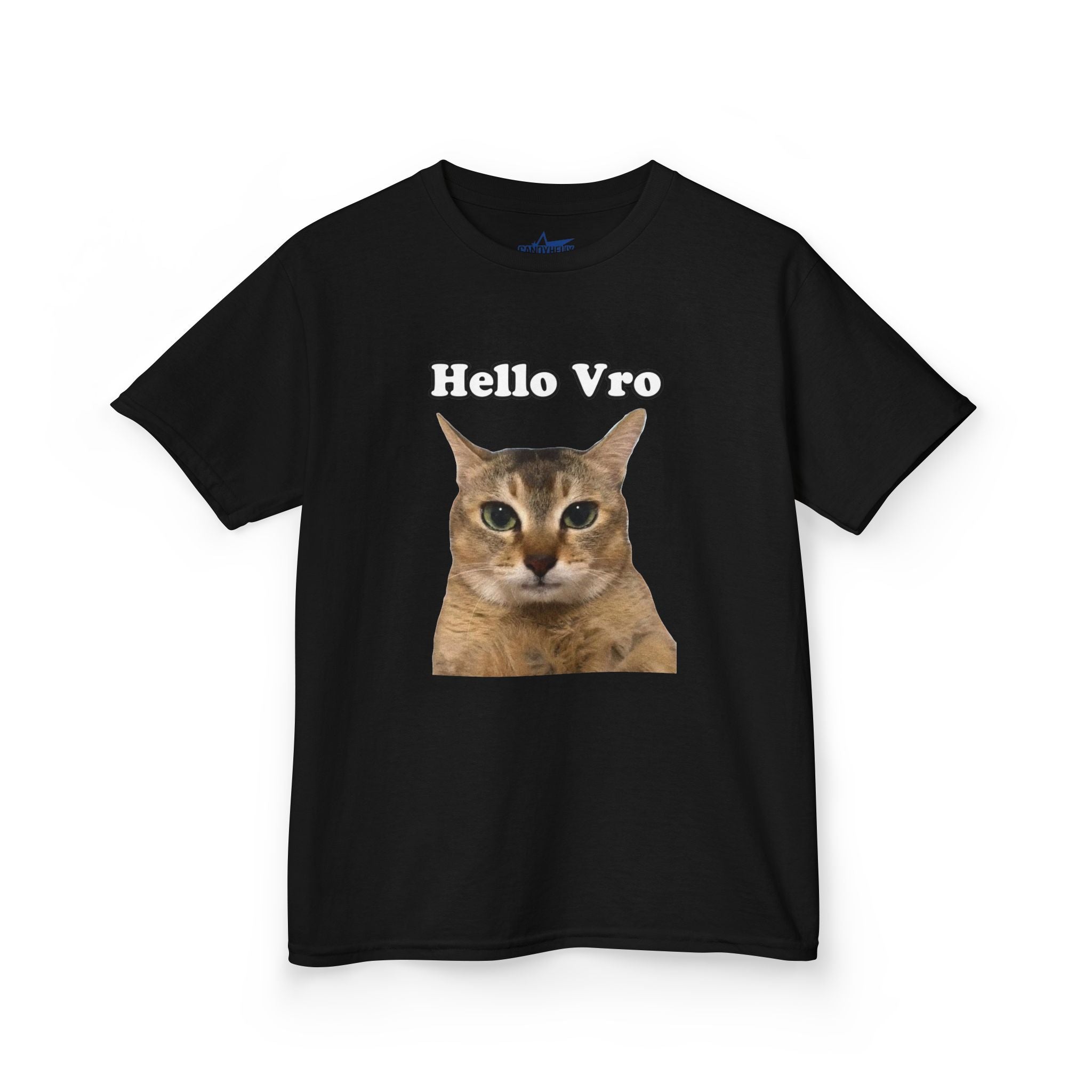 "Hello Vro" Mei Mei Cat Kids T‑Shirt