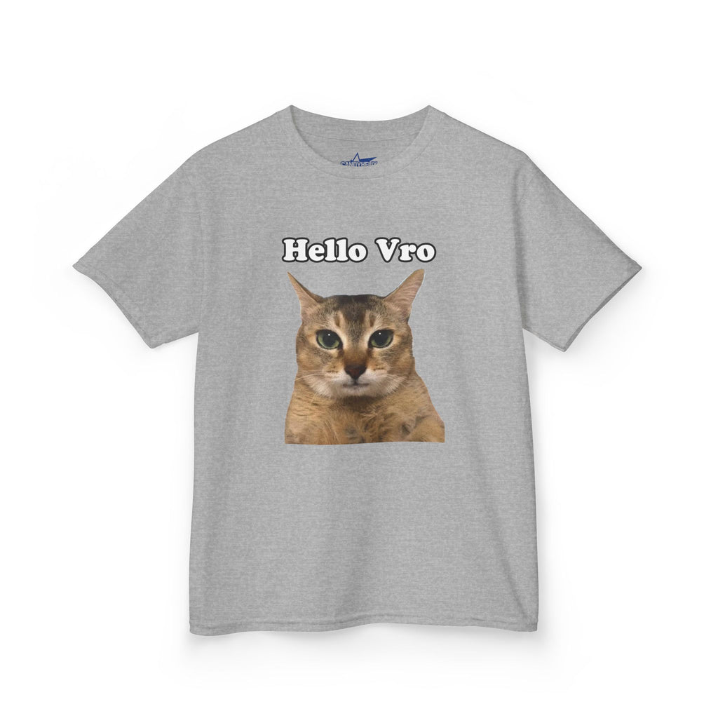 "Hello Vro" Mei Mei Cat Kids T‑Shirt