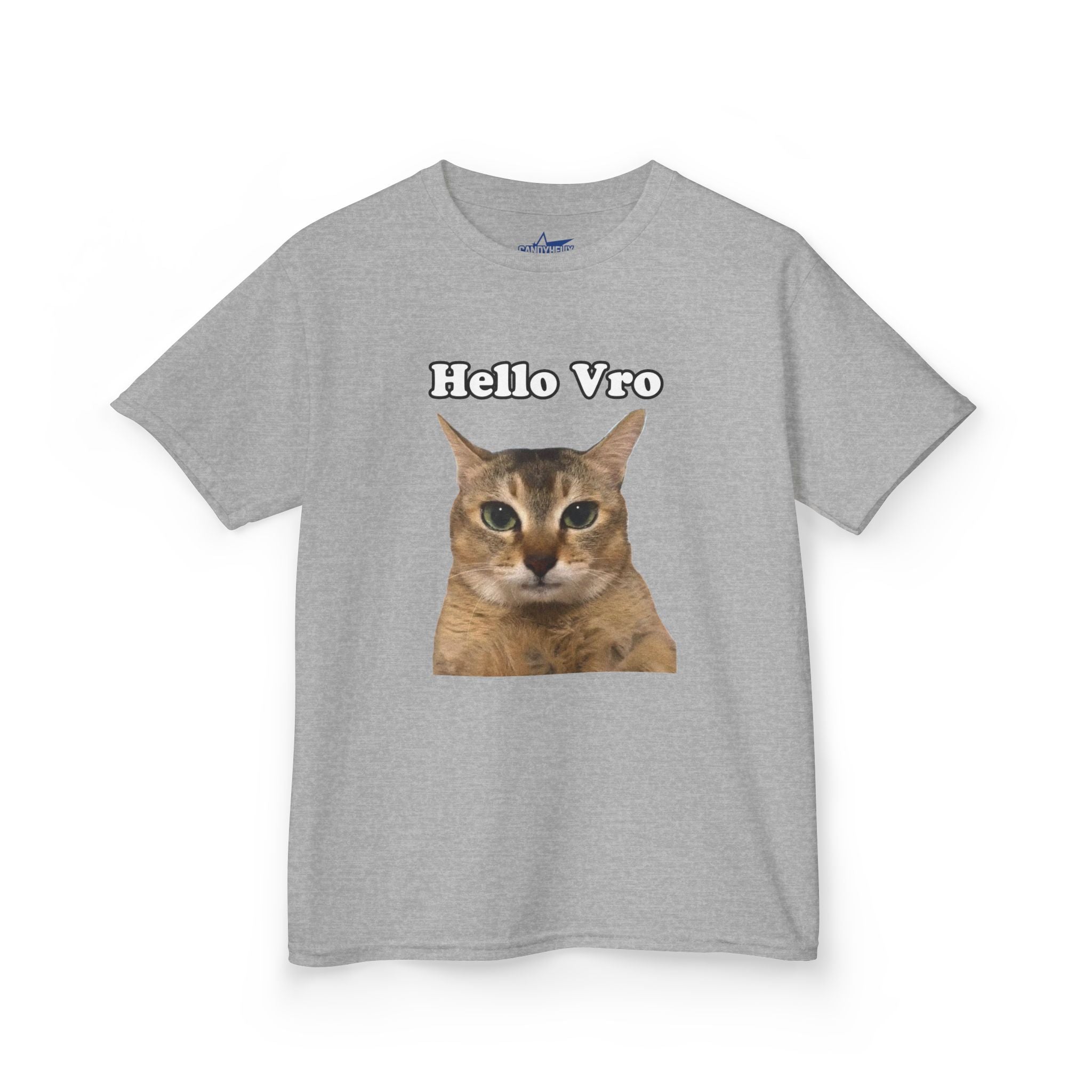"Hello Vro" Mei Mei Cat Kids T‑Shirt