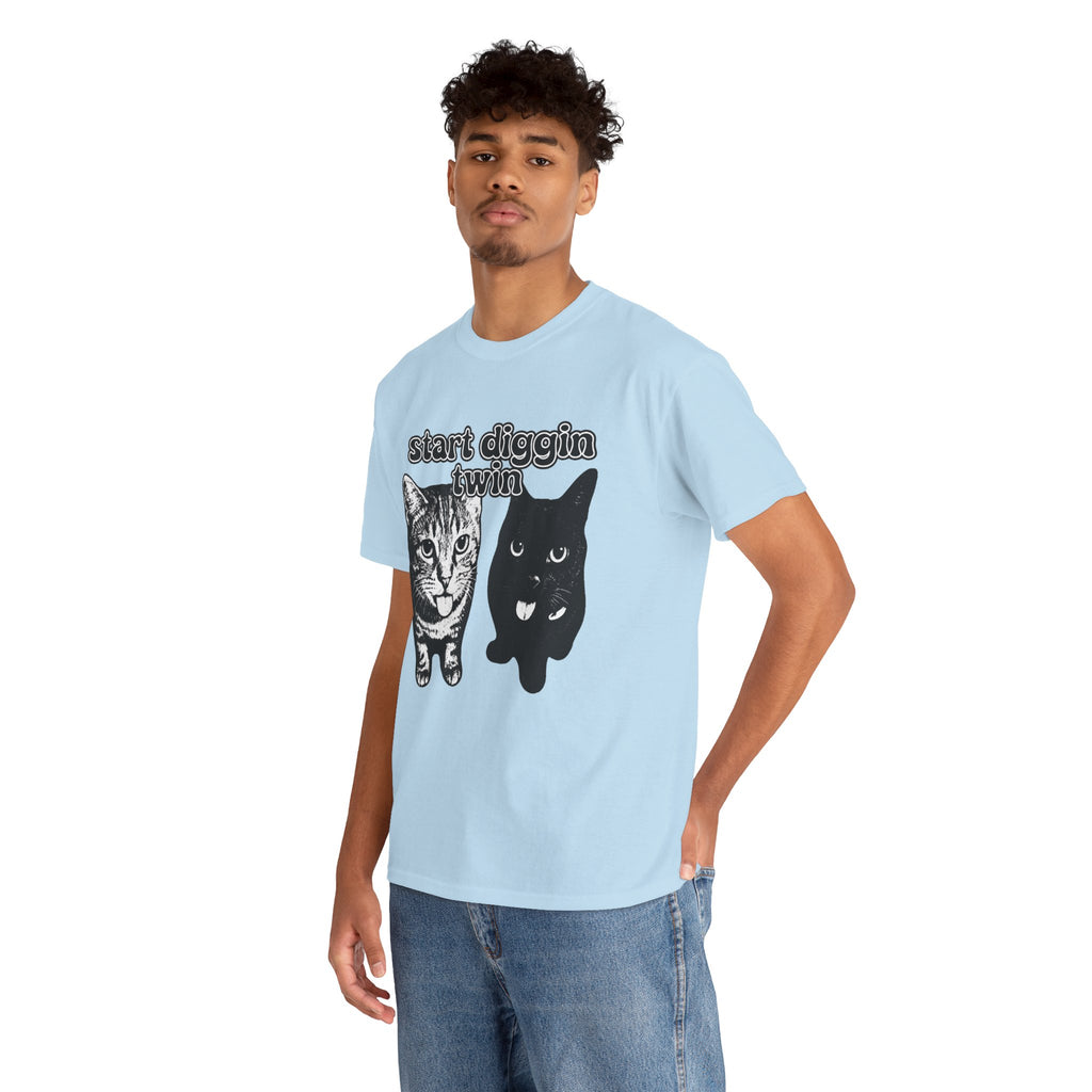 "Start Digging Twin" Cat T-Shirt