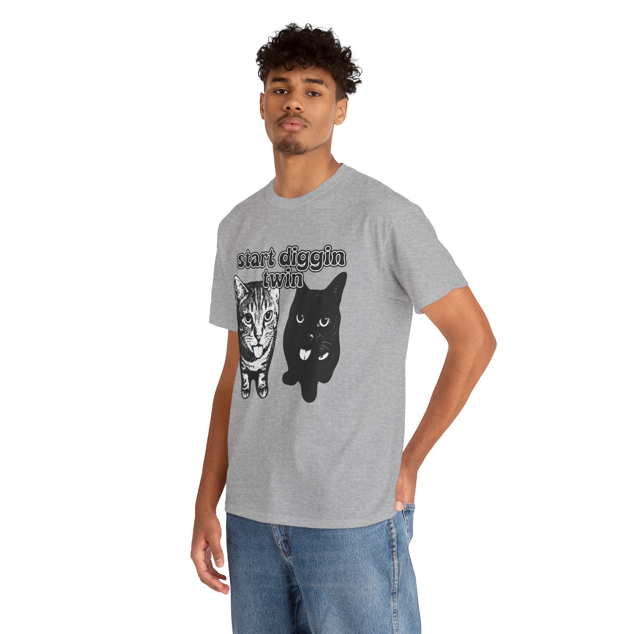 "Start Digging Twin" Cat T-Shirt