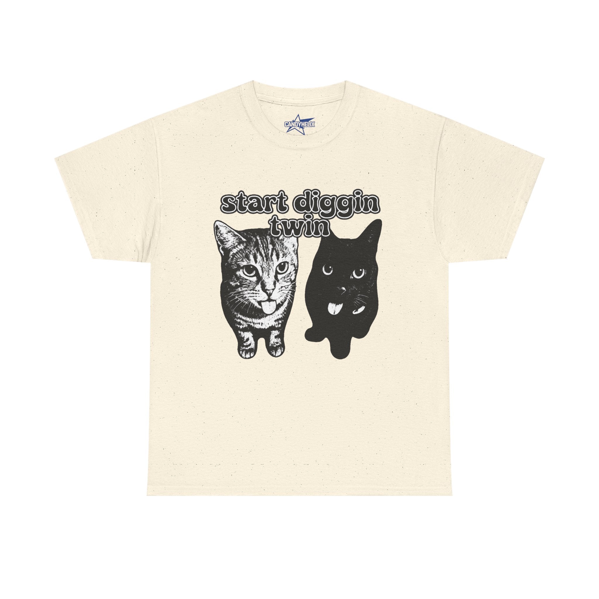 "Start Digging Twin" Cat T-Shirt