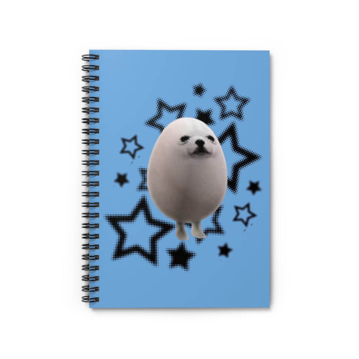 Egg Dog Y2K Stars Spiral Notebook