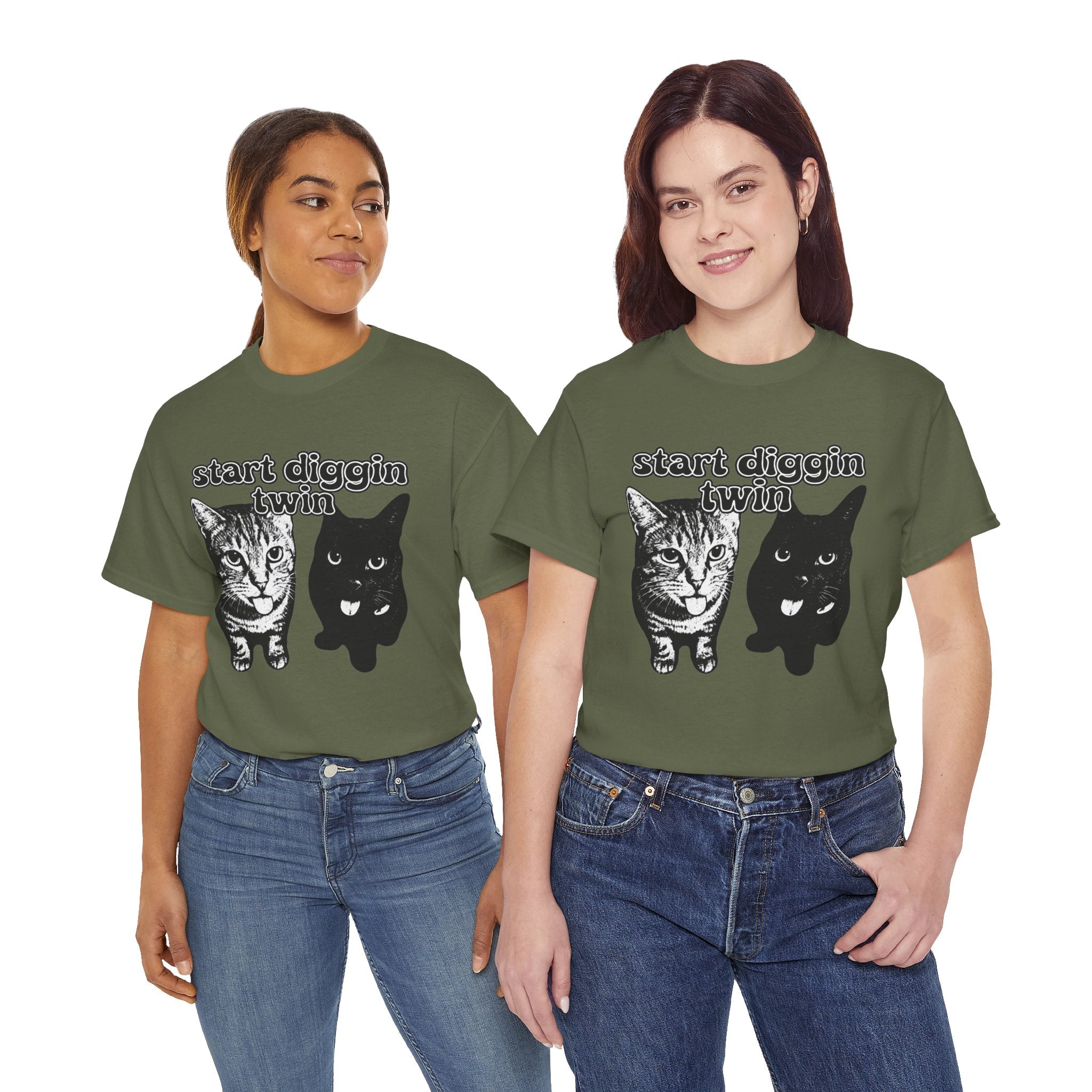 "Start Digging Twin" Cat T-Shirt