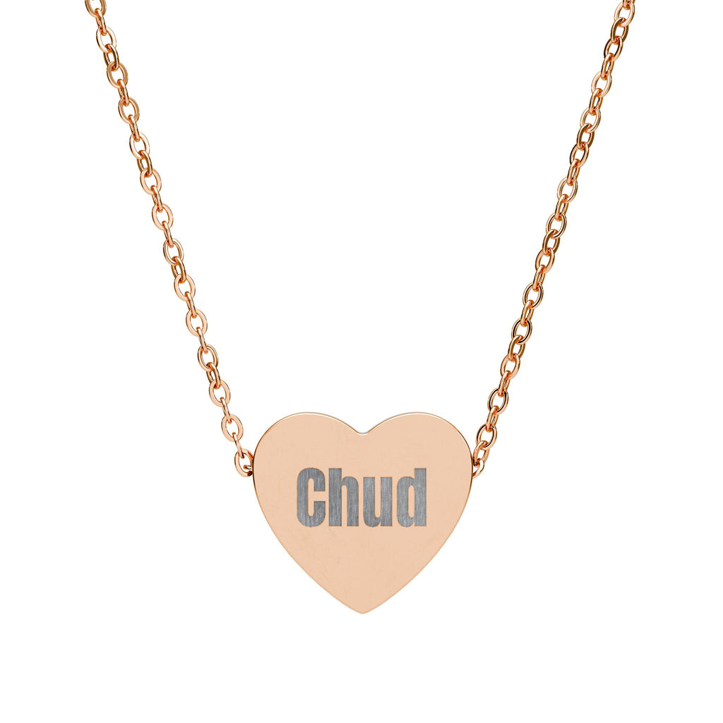 "Chud" Engraved Heart Necklace
