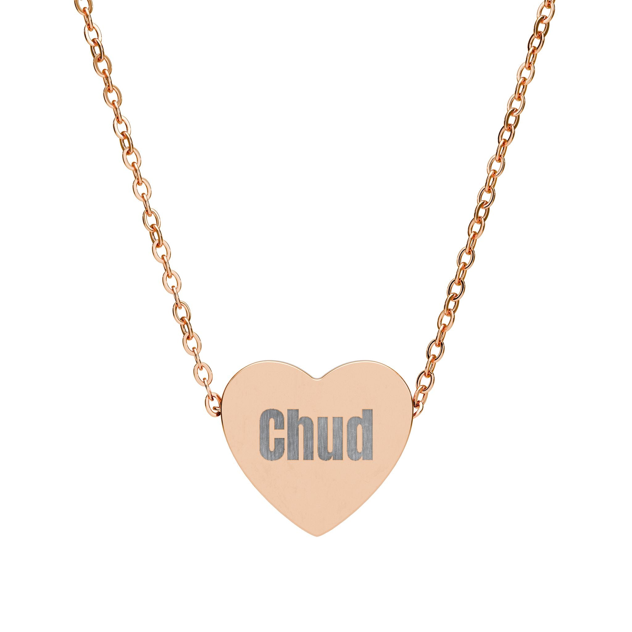 "Chud" Engraved Heart Necklace