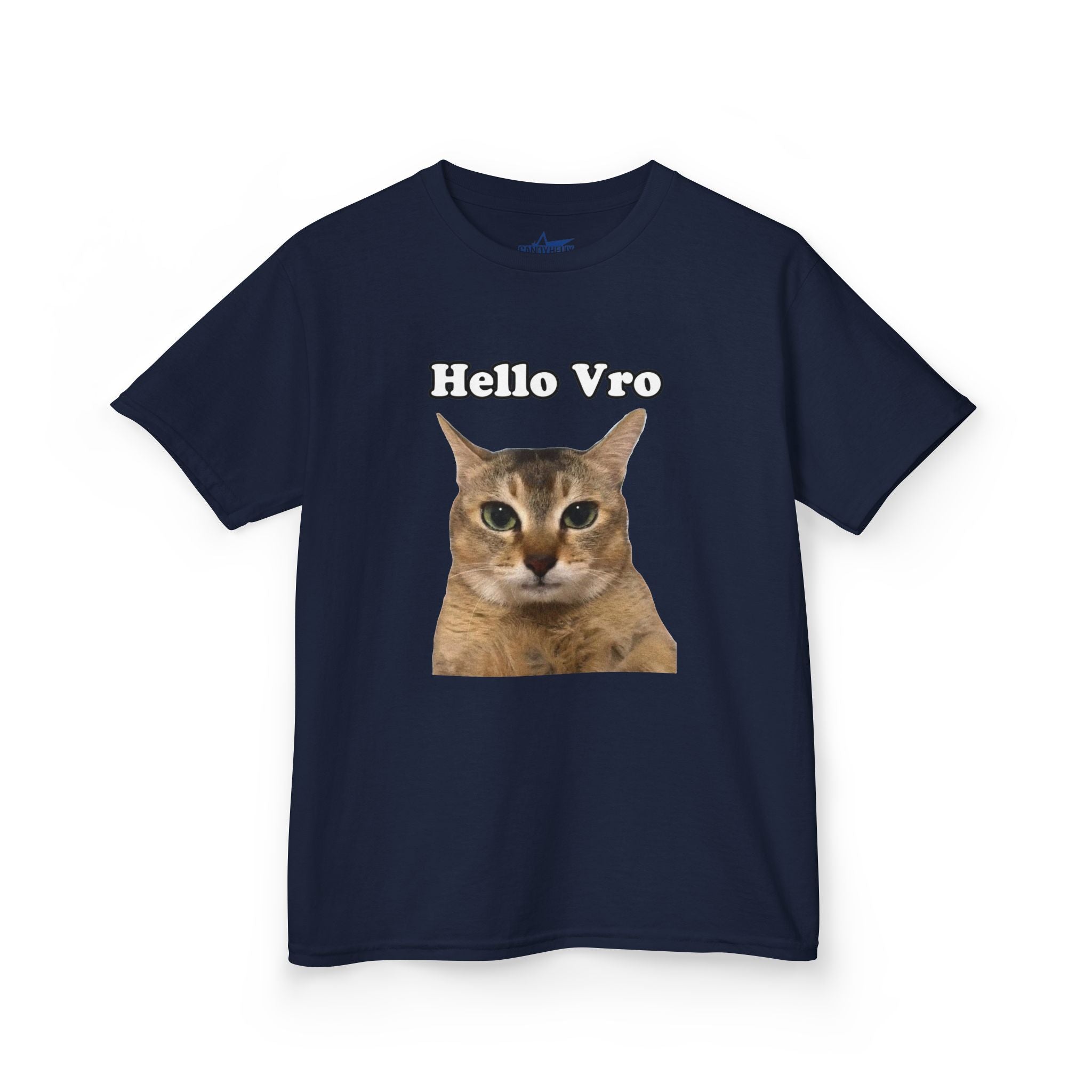 "Hello Vro" Mei Mei Cat Kids T‑Shirt