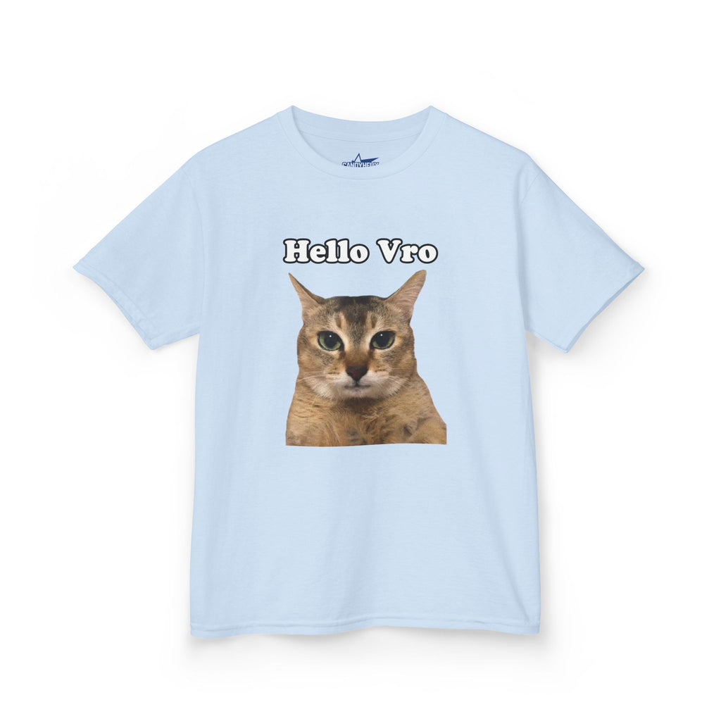 "Hello Vro" Mei Mei Cat Kids T‑Shirt