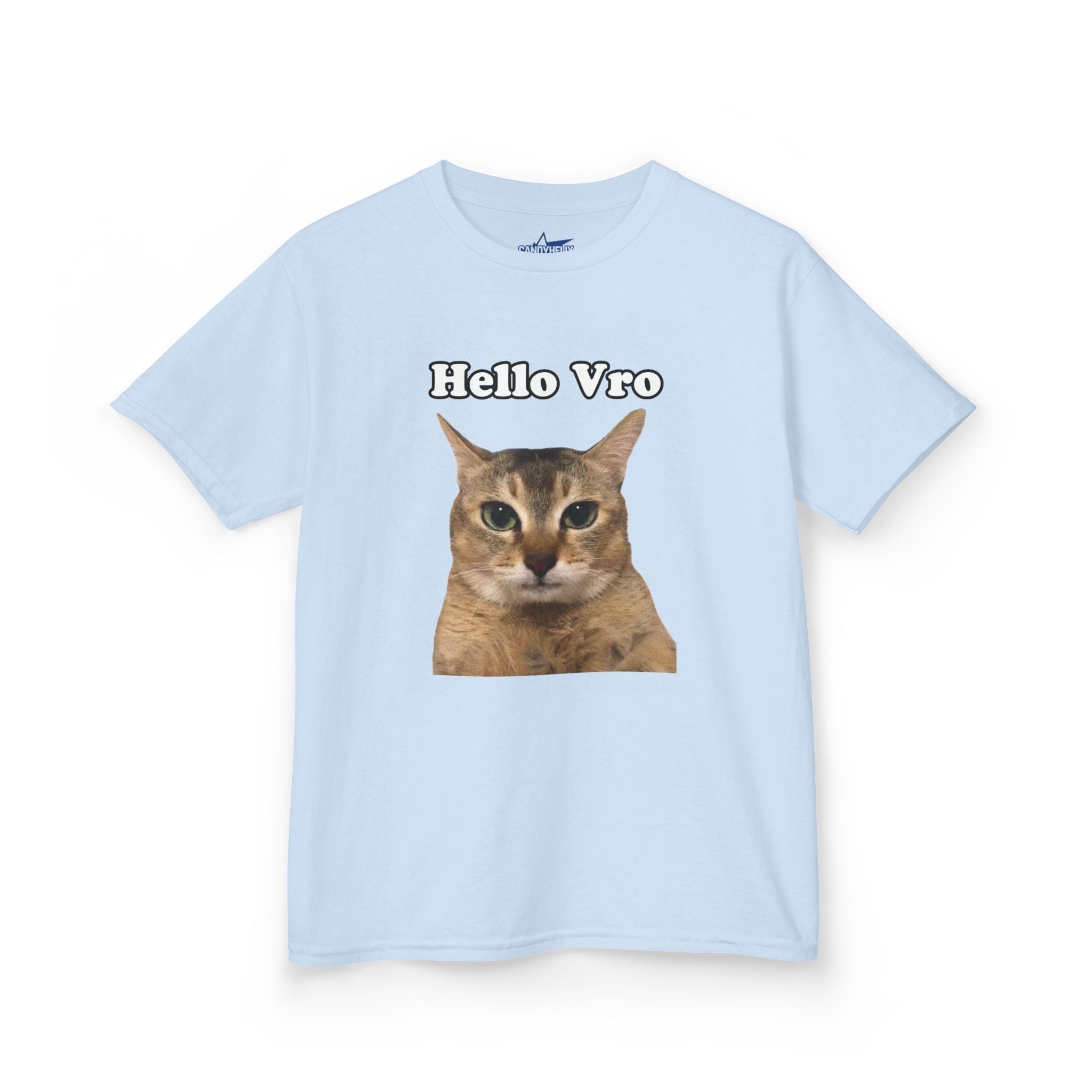 "Hello Vro" Mei Mei Cat Kids T‑Shirt