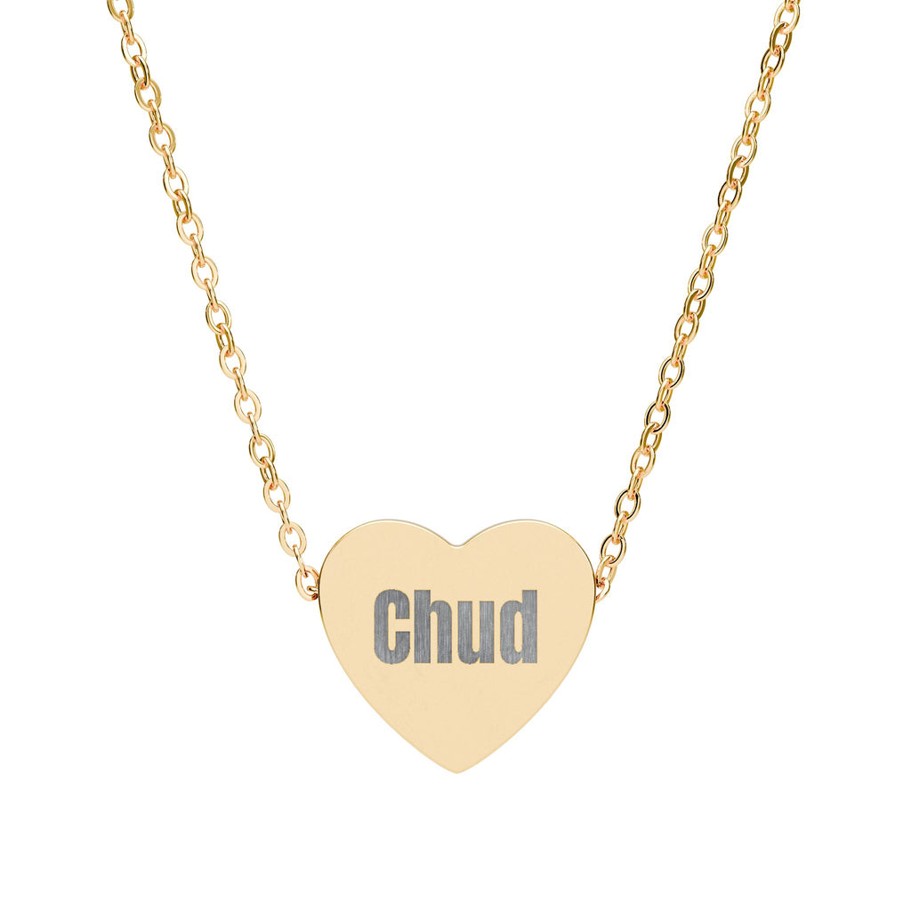 "Chud" Engraved Heart Necklace