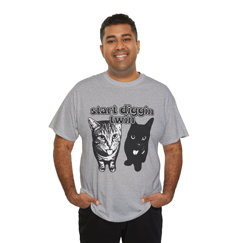 "Start Digging Twin" Cat T-Shirt