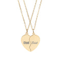 "Chud" & "Foid" Engraved Matching Heart Necklace Set