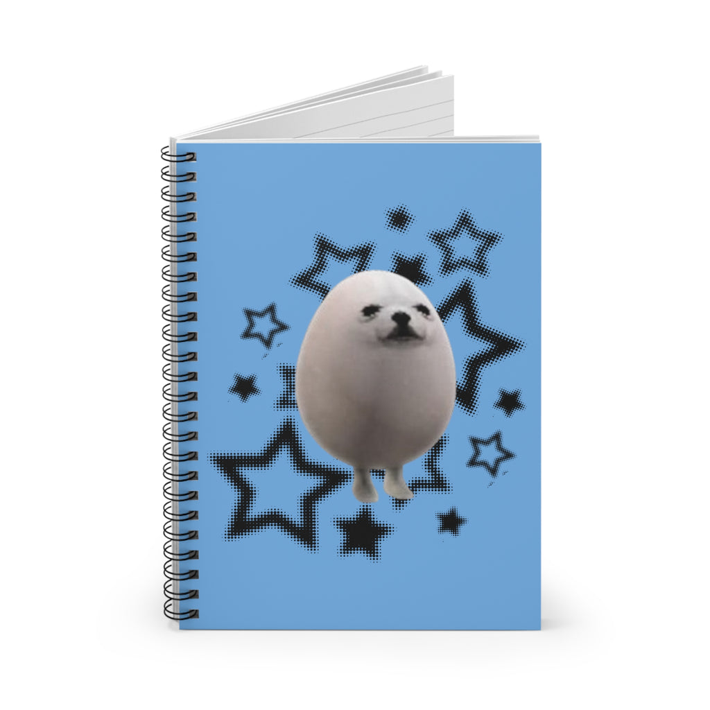 Egg Dog Y2K Stars Spiral Notebook