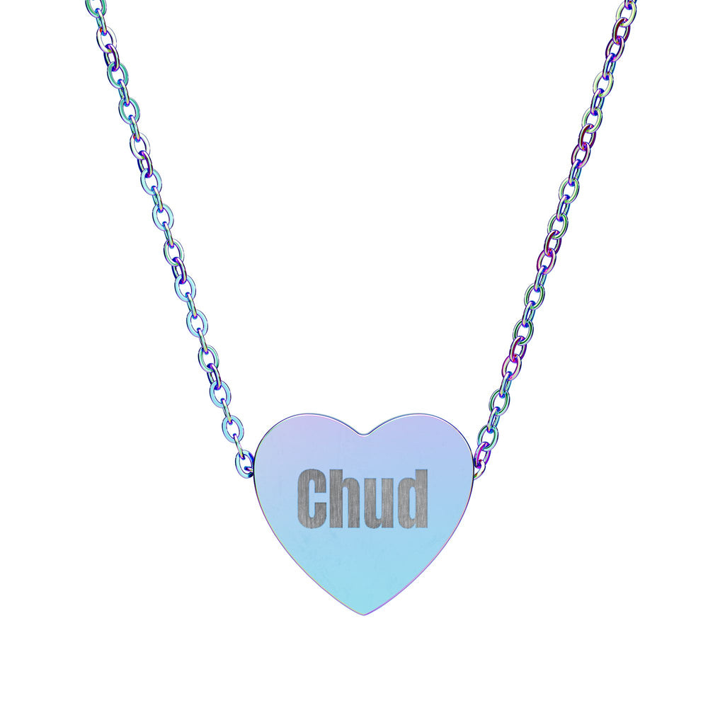 "Chud" Engraved Heart Necklace