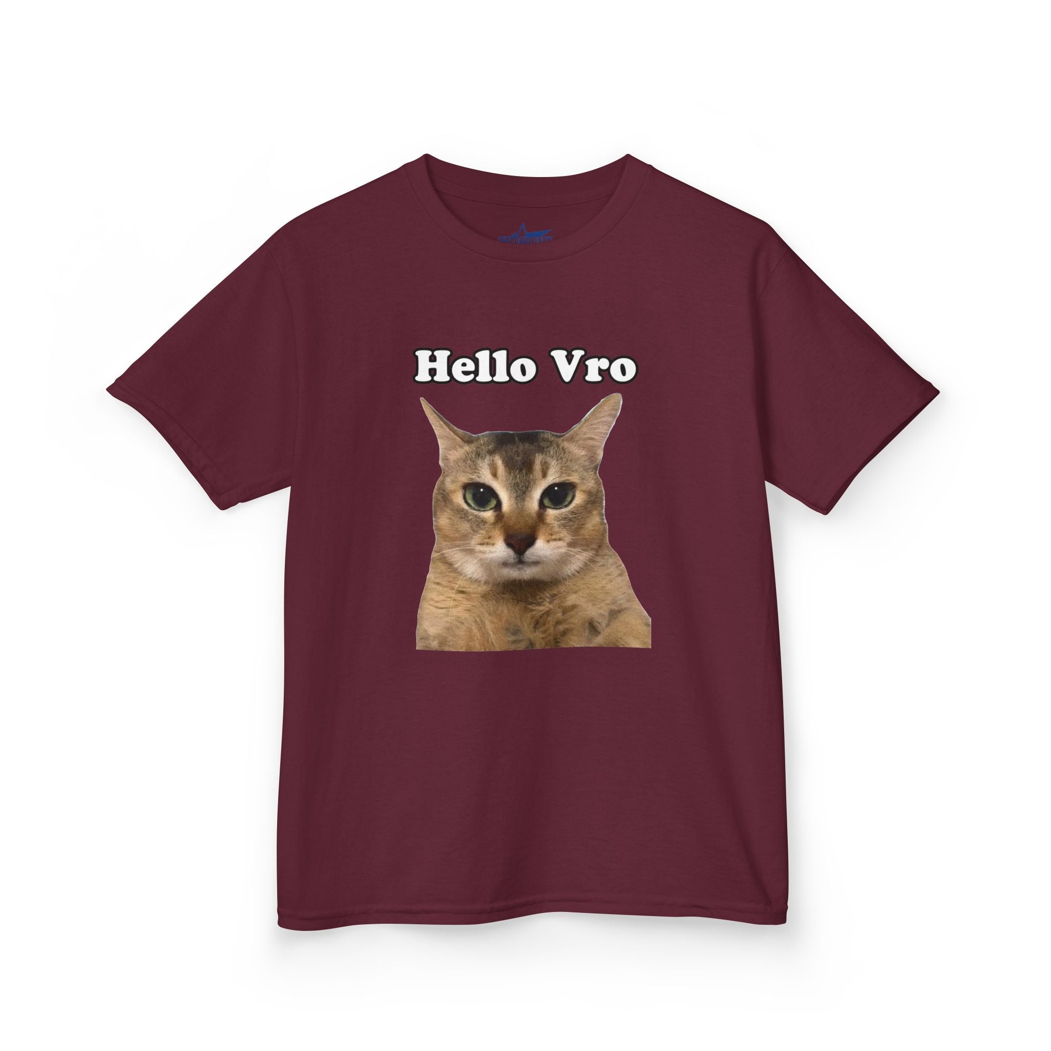 "Hello Vro" Mei Mei Cat Kids T‑Shirt