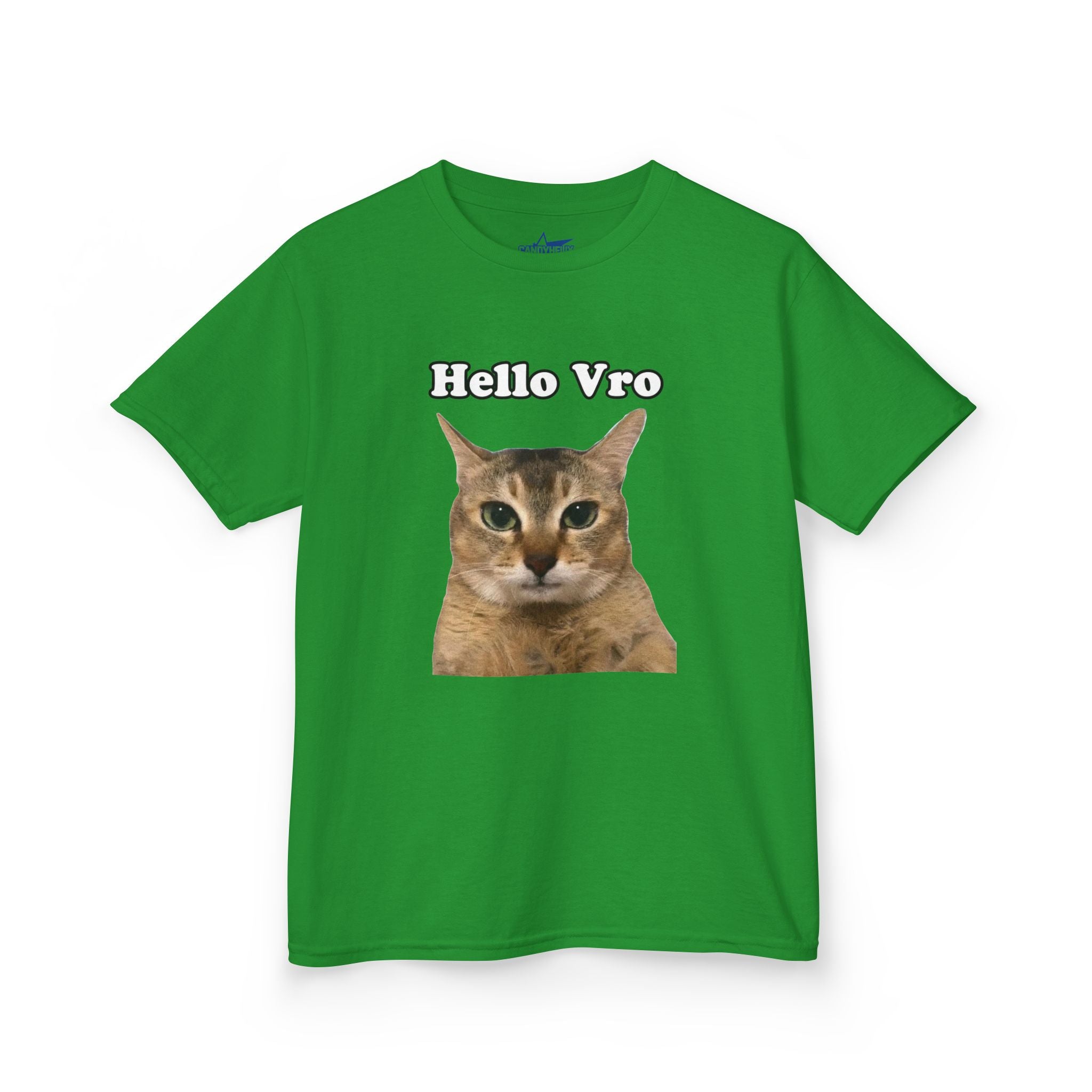 "Hello Vro" Mei Mei Cat Kids T‑Shirt