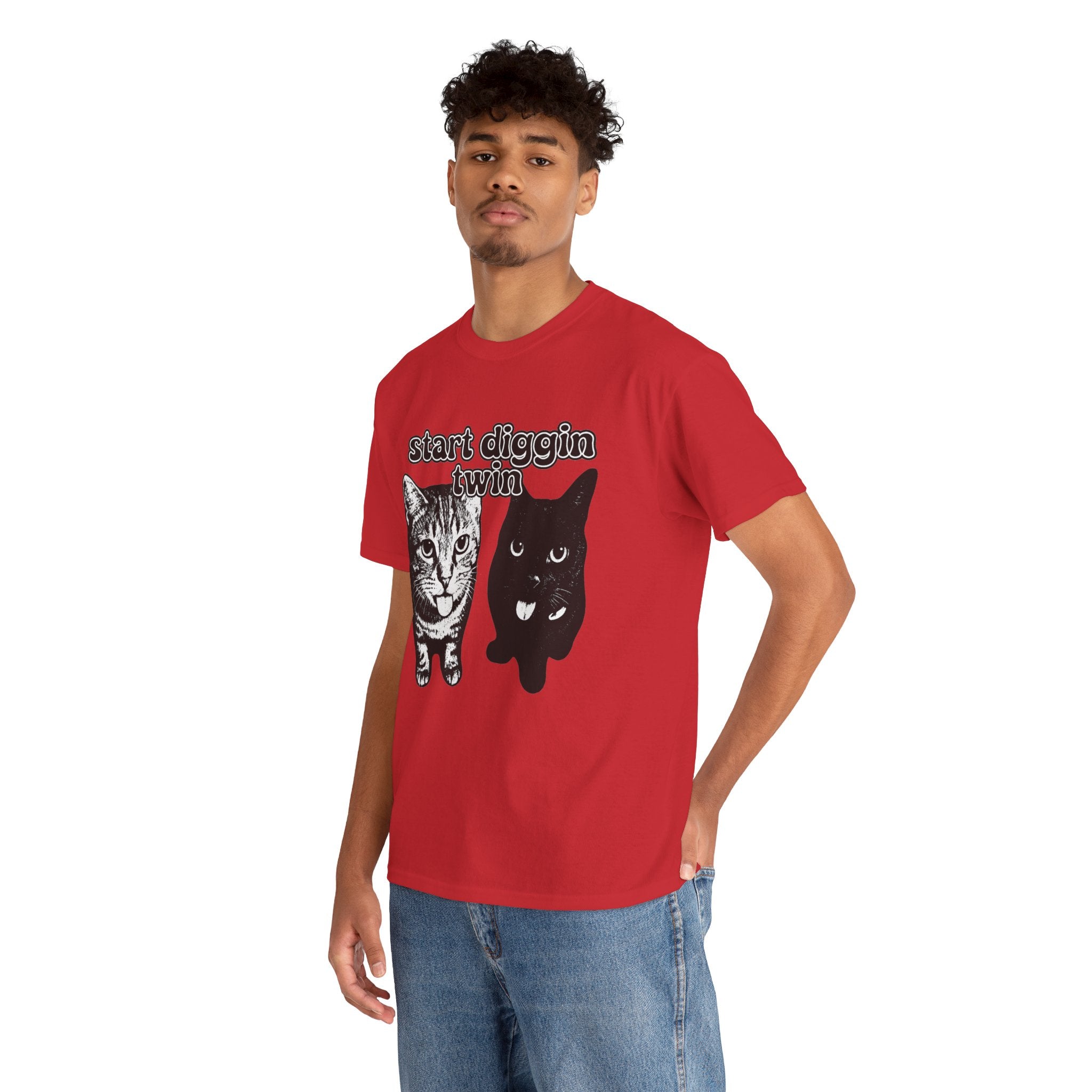 "Start Digging Twin" Cat T-Shirt