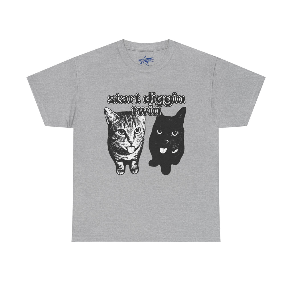 "Start Digging Twin" Cat T-Shirt