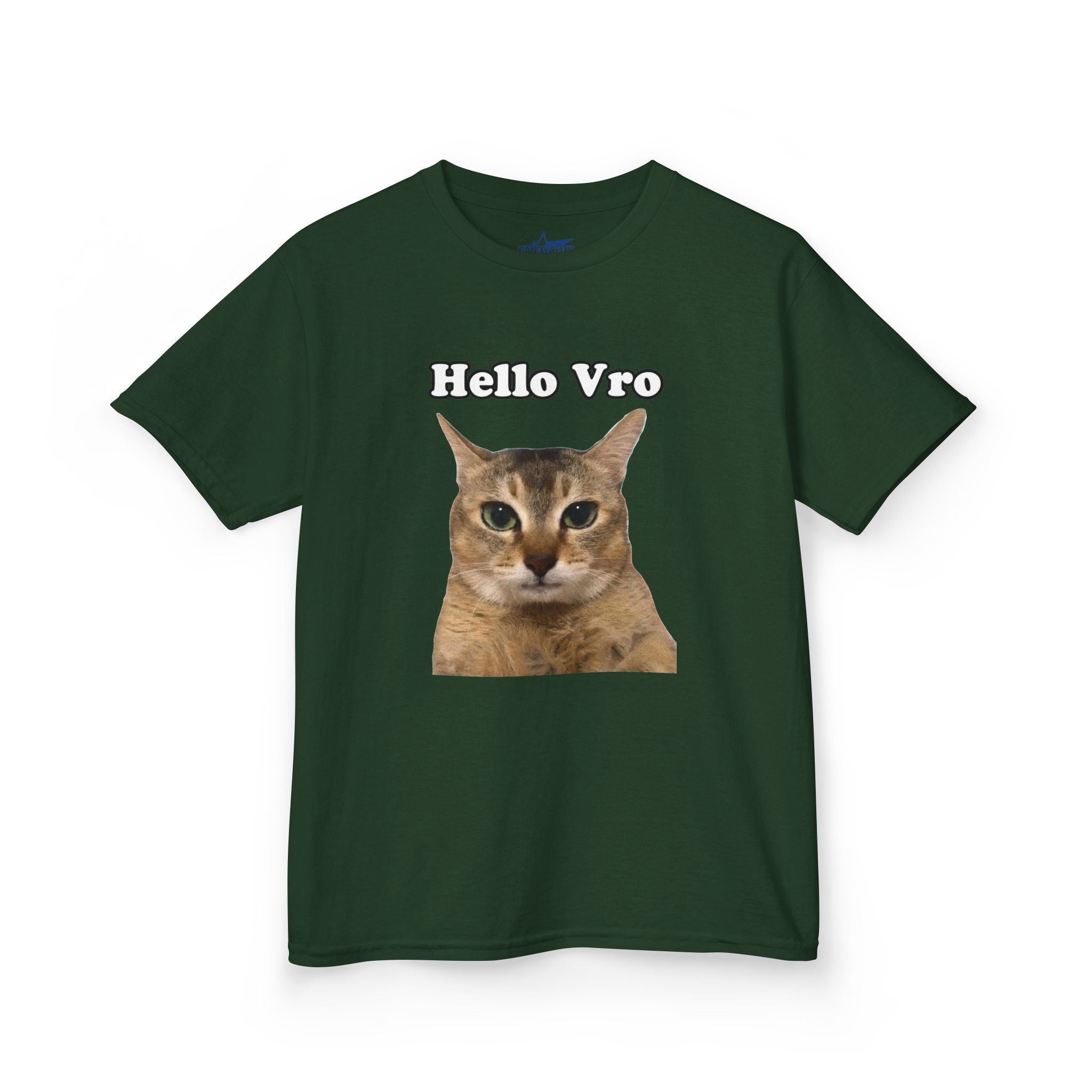 "Hello Vro" Mei Mei Cat Kids T‑Shirt