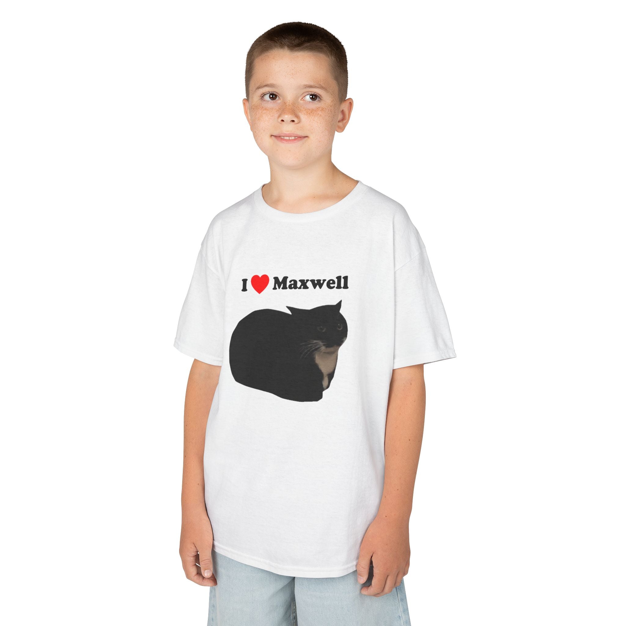 "I Love Maxwell" Spinning Cat Kids T-Shirt