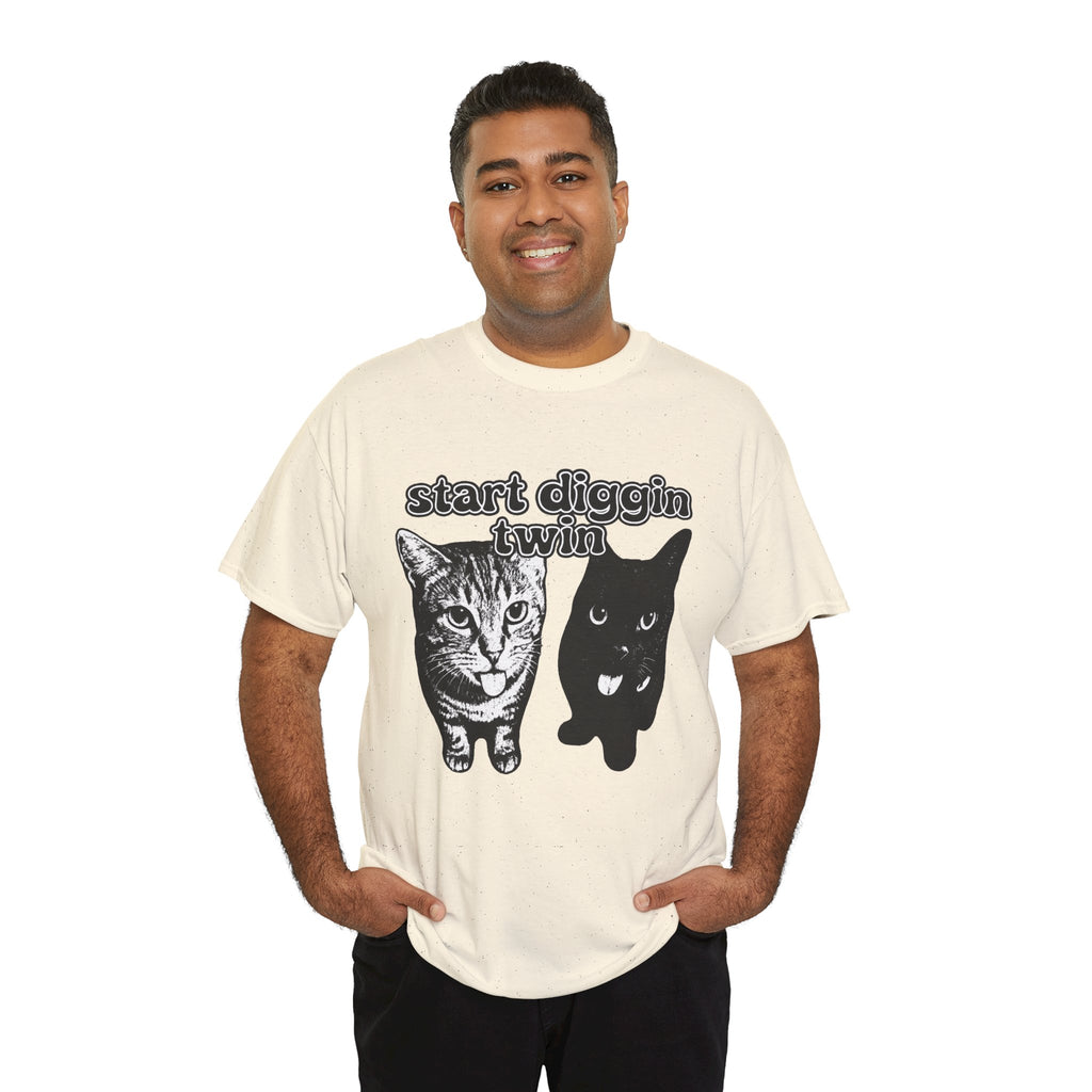 "Start Digging Twin" Cat T-Shirt