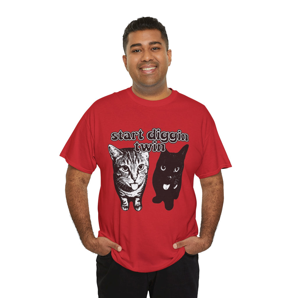 "Start Digging Twin" Cat T-Shirt
