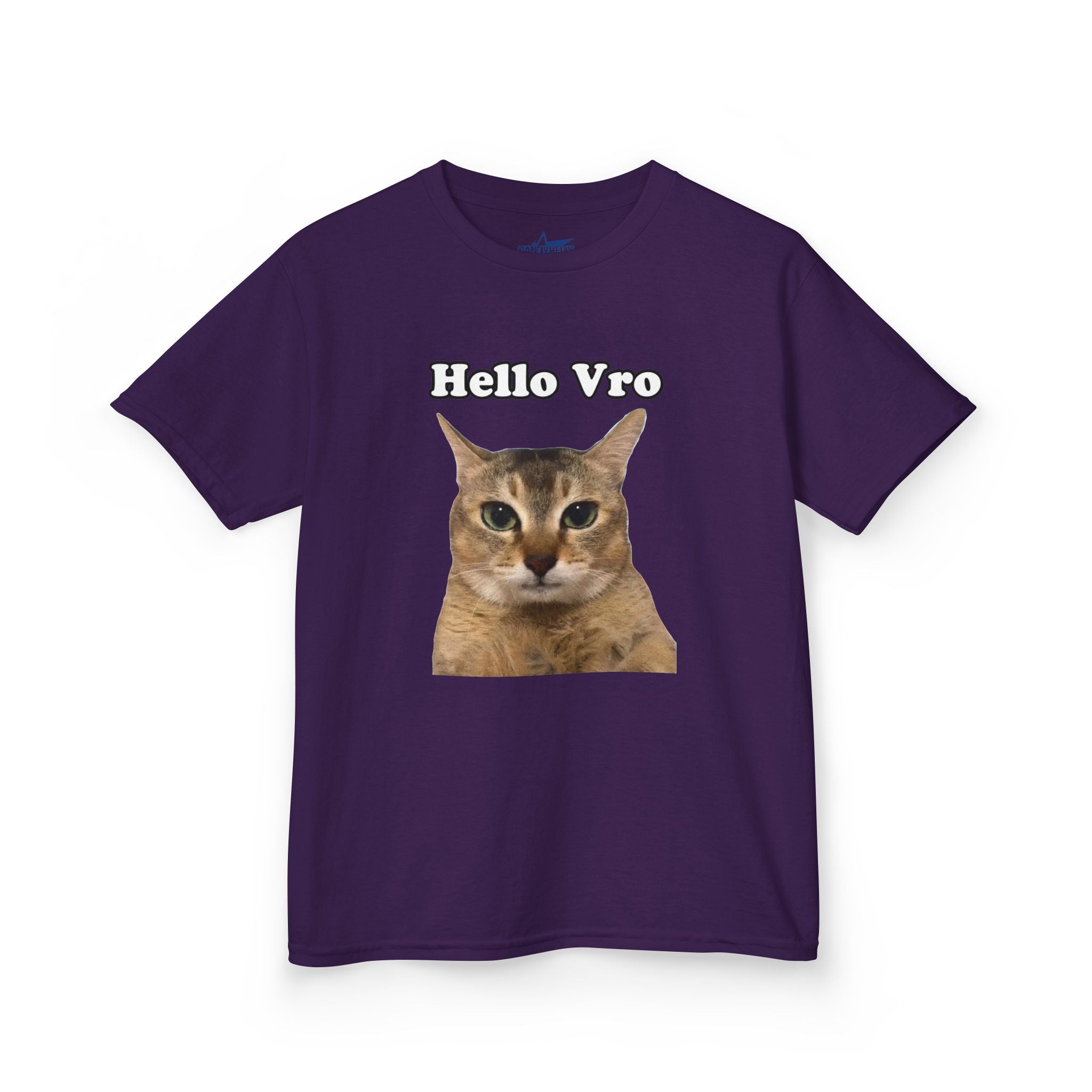 "Hello Vro" Mei Mei Cat Kids T‑Shirt