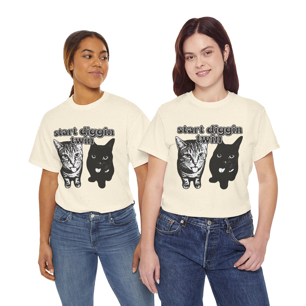 "Start Digging Twin" Cat T-Shirt